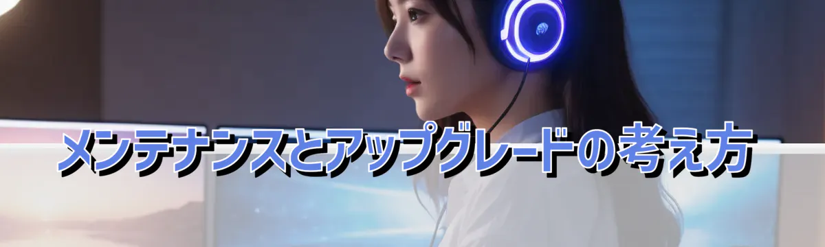 メンテナンスとアップグレードの考え方