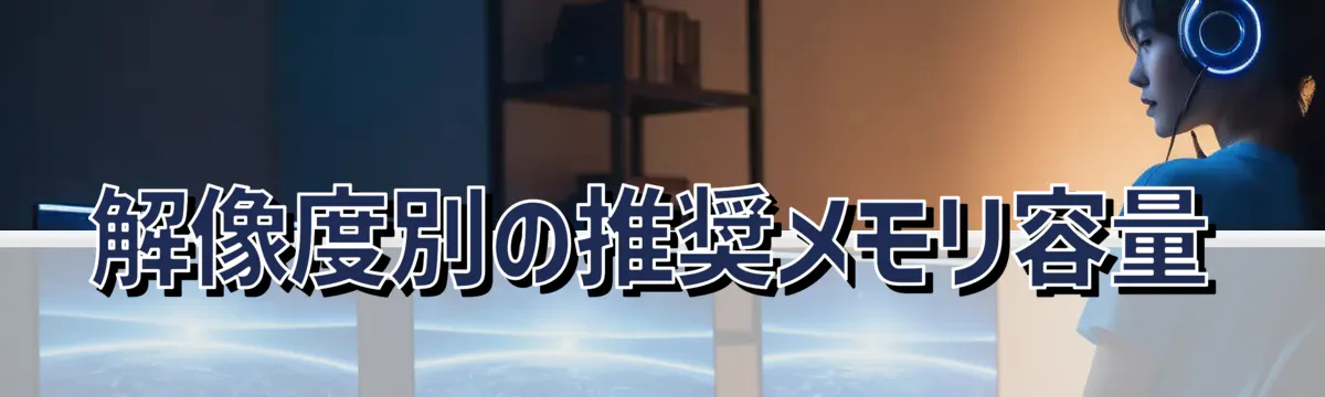 解像度別の推奨メモリ容量
