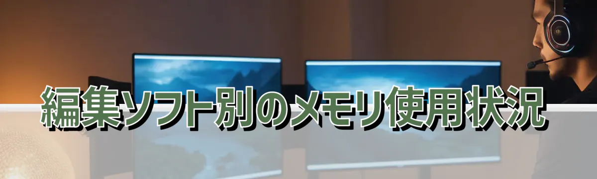 編集ソフト別のメモリ使用状況