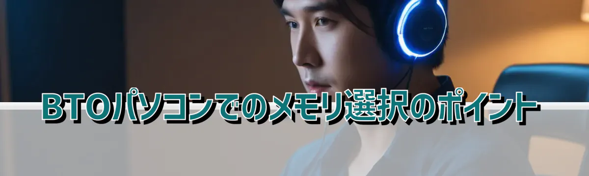 BTOパソコンでのメモリ選択のポイント