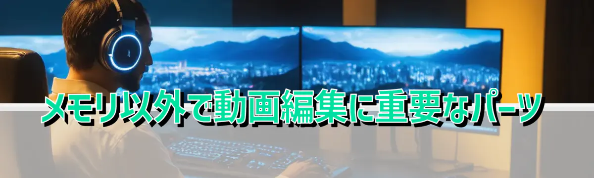 メモリ以外で動画編集に重要なパーツ