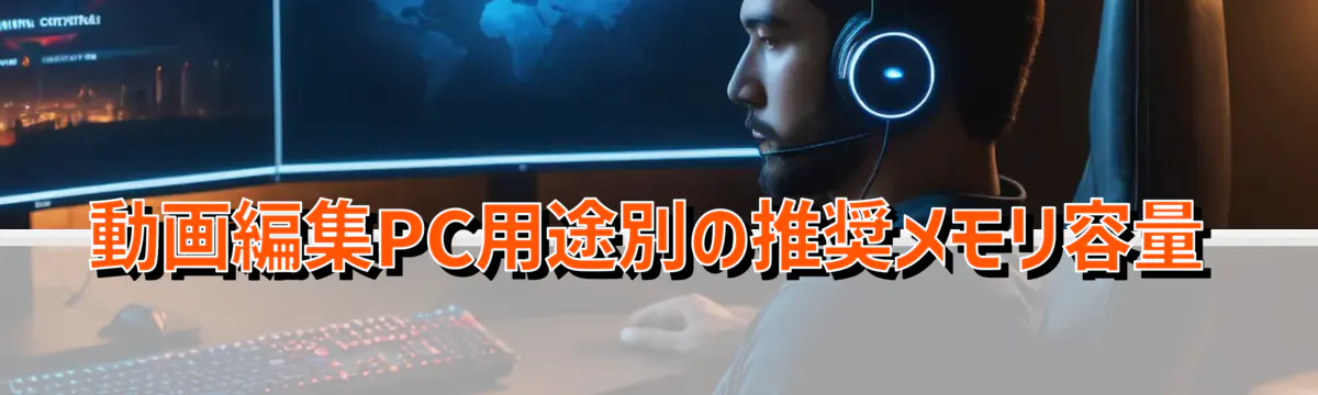 動画編集PC用途別の推奨メモリ容量