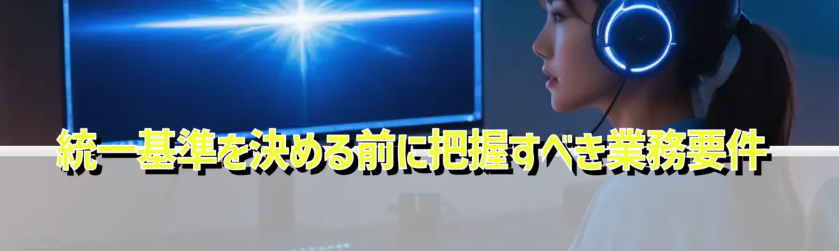 統一基準を決める前に把握すべき業務要件