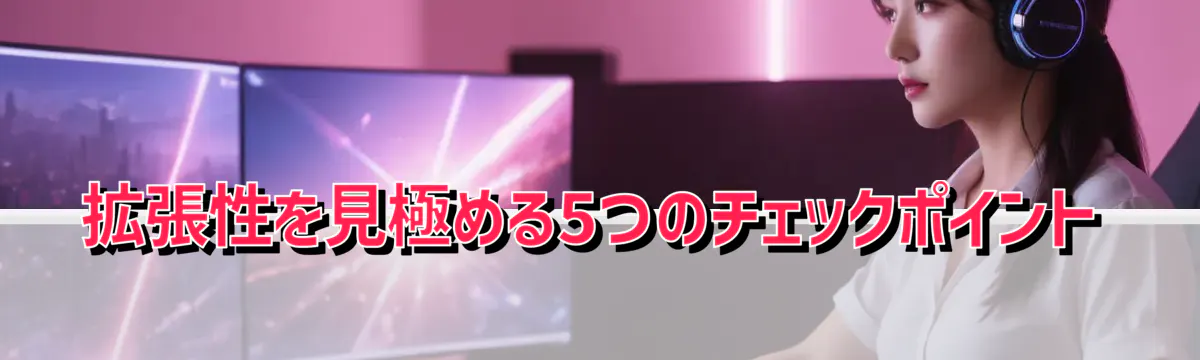 拡張性を見極める5つのチェックポイント