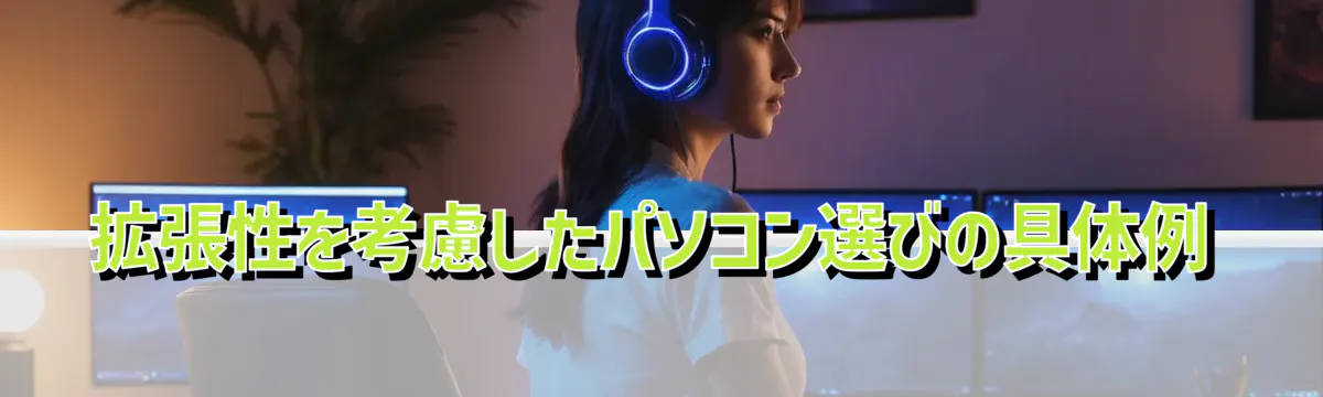 拡張性を考慮したパソコン選びの具体例