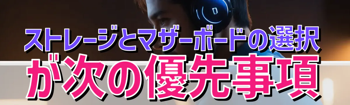 ストレージとマザーボードの選択が次の優先事項