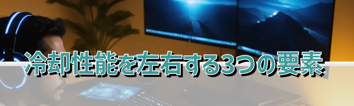 冷却性能を左右する3つの要素