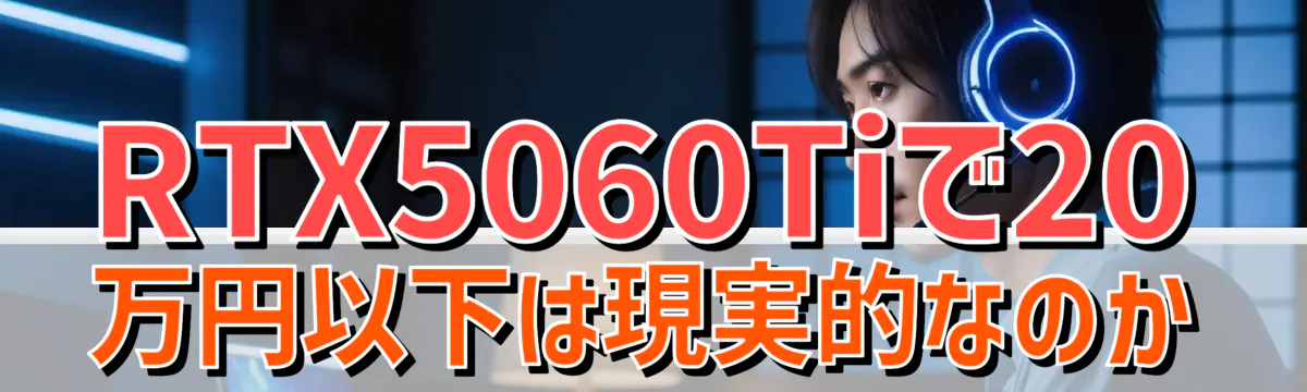 RTX5060Tiで20万円以下は現実的なのか