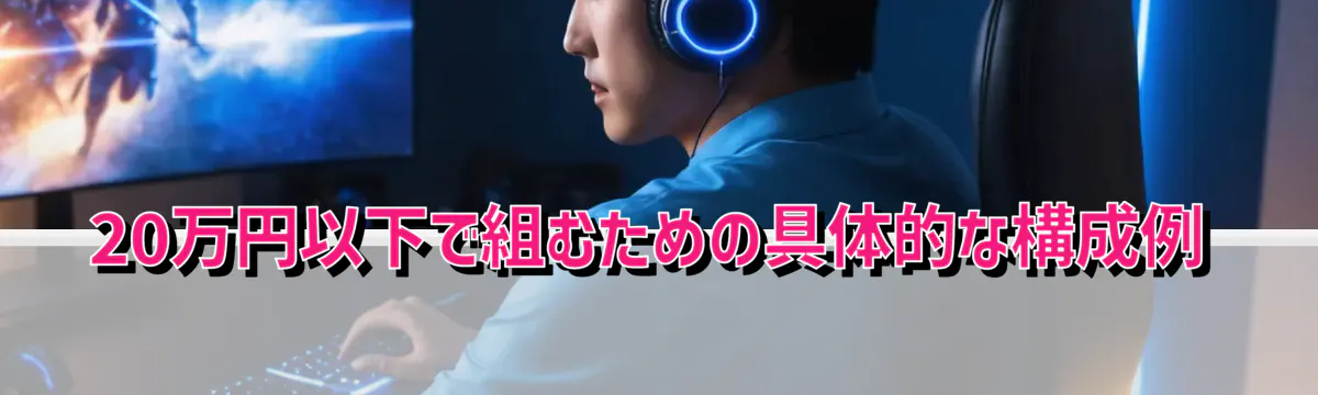 20万円以下で組むための具体的な構成例