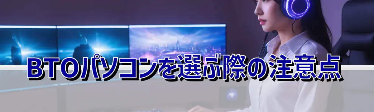 BTOパソコンを選ぶ際の注意点