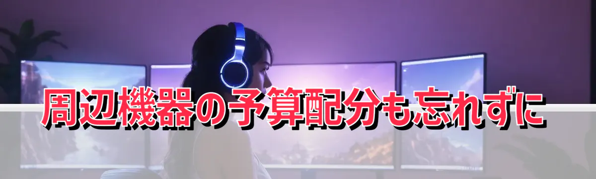 周辺機器の予算配分も忘れずに