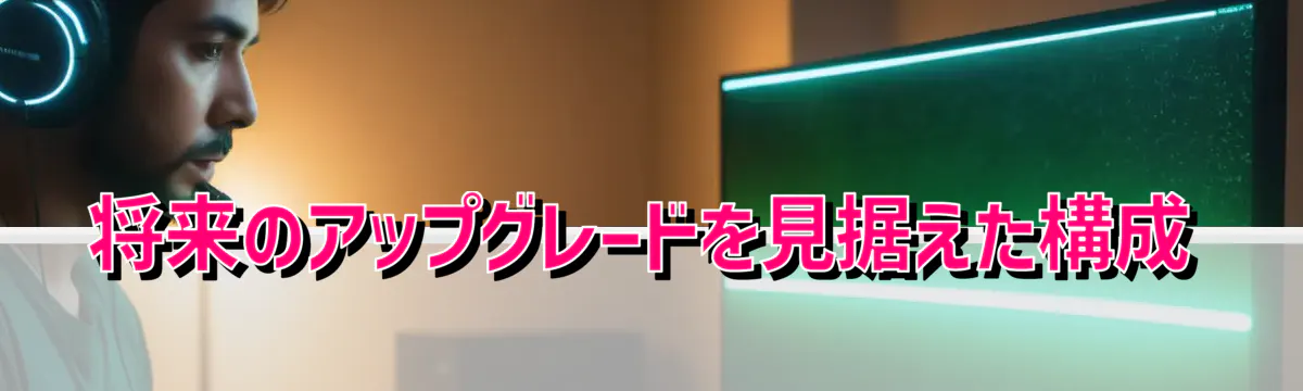 将来のアップグレードを見据えた構成