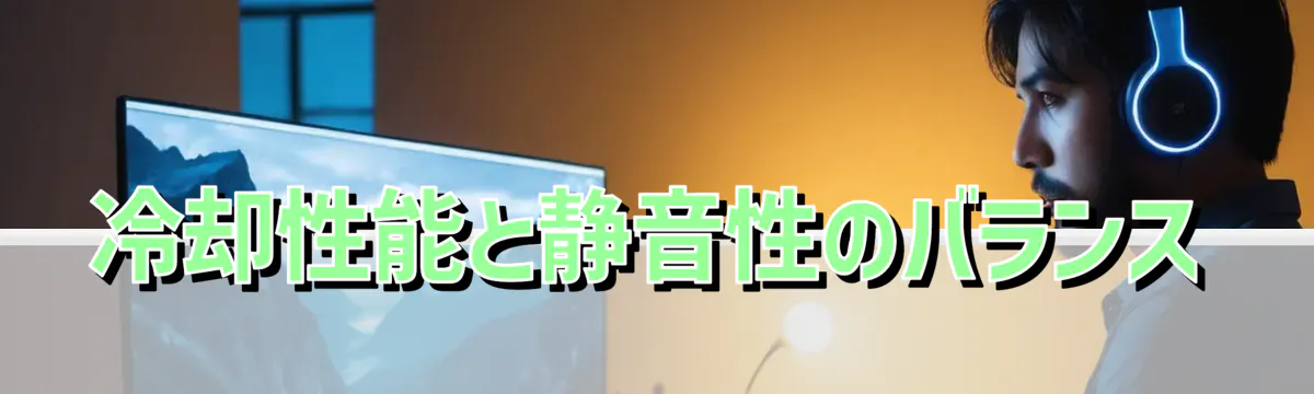 冷却性能と静音性のバランス