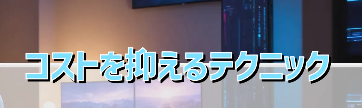 コストを抑えるテクニック