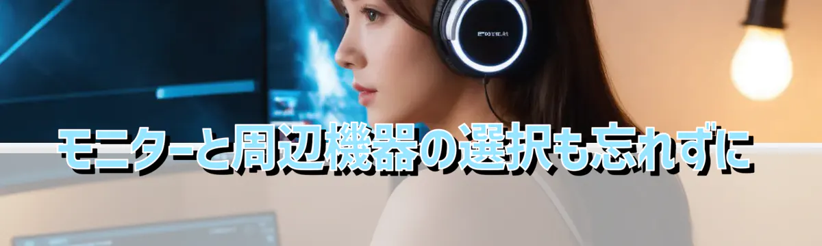 モニターと周辺機器の選択も忘れずに