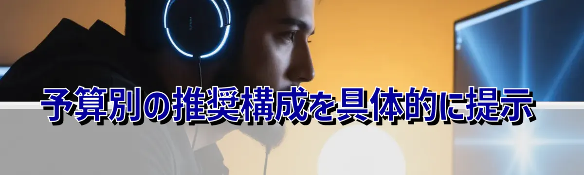 予算別の推奨構成を具体的に提示