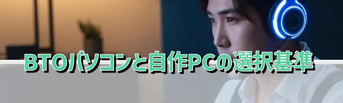BTOパソコンと自作PCの選択基準