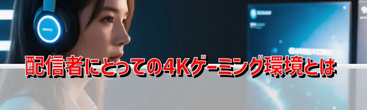 配信者にとっての4Kゲーミング環境とは