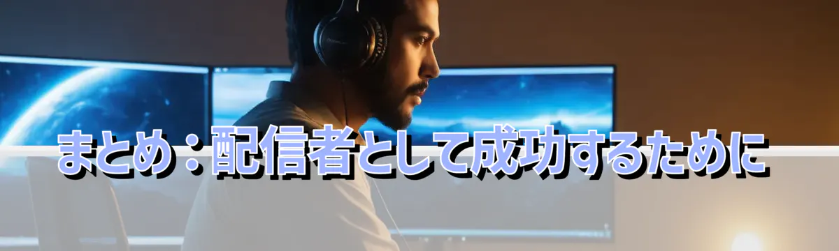 まとめ：配信者として成功するために