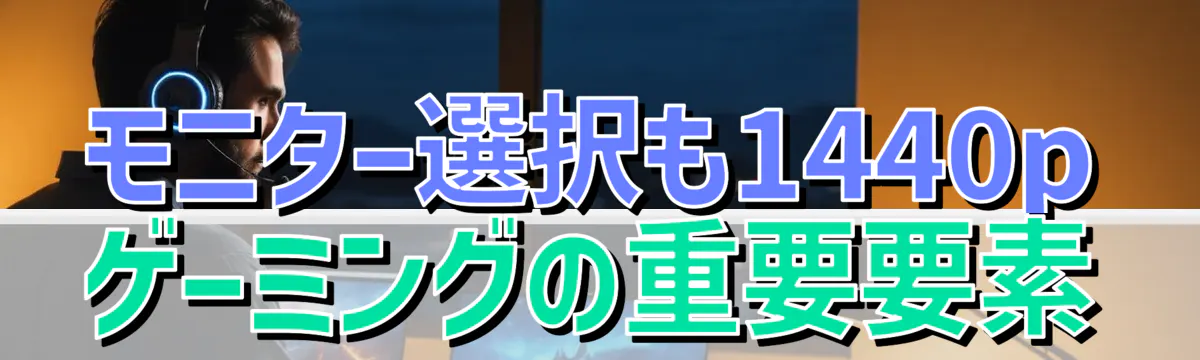モニター選択も1440pゲーミングの重要要素