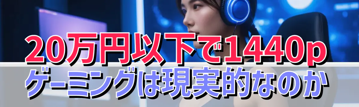 20万円以下で1440pゲーミングは現実的なのか