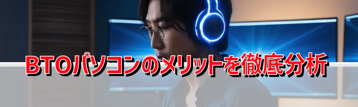 BTOパソコンのメリットを徹底分析