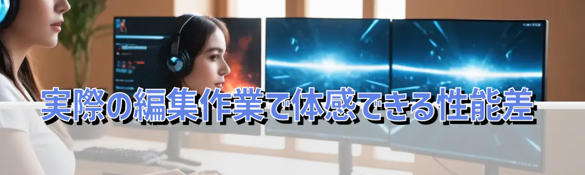 実際の編集作業で体感できる性能差