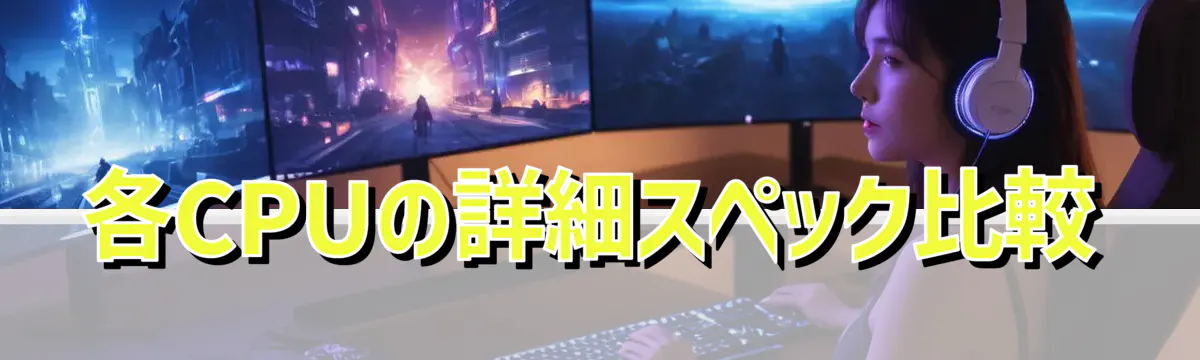 各CPUの詳細スペック比較