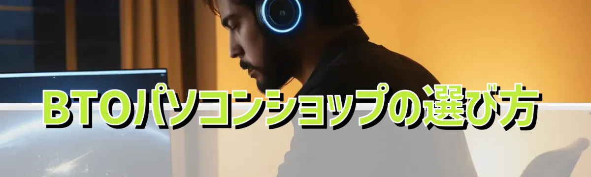 BTOパソコンショップの選び方