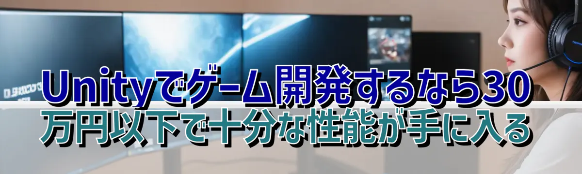 Unityでゲーム開発するなら30万円以下で十分な性能が手に入る