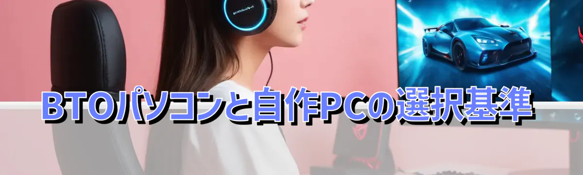 BTOパソコンと自作PCの選択基準
