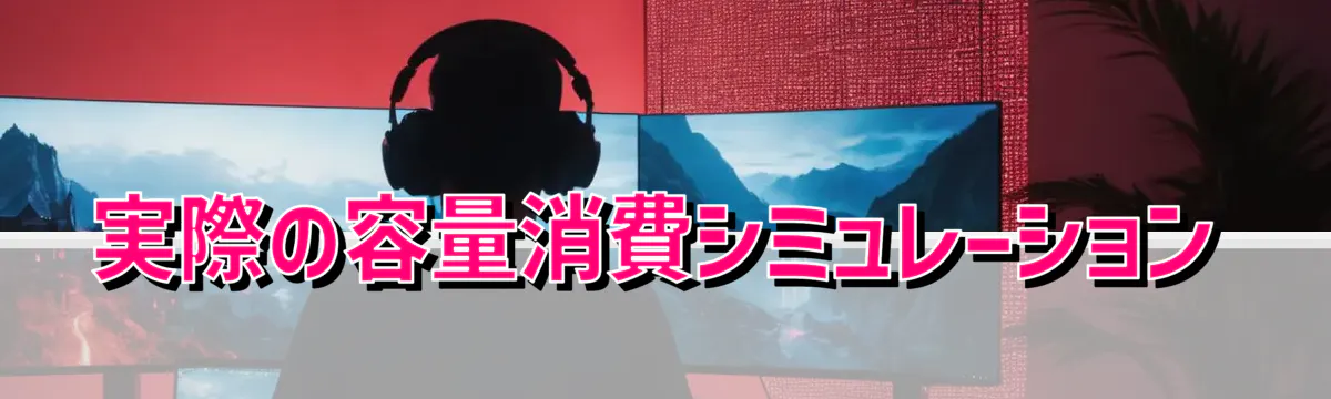 実際の容量消費シミュレーション