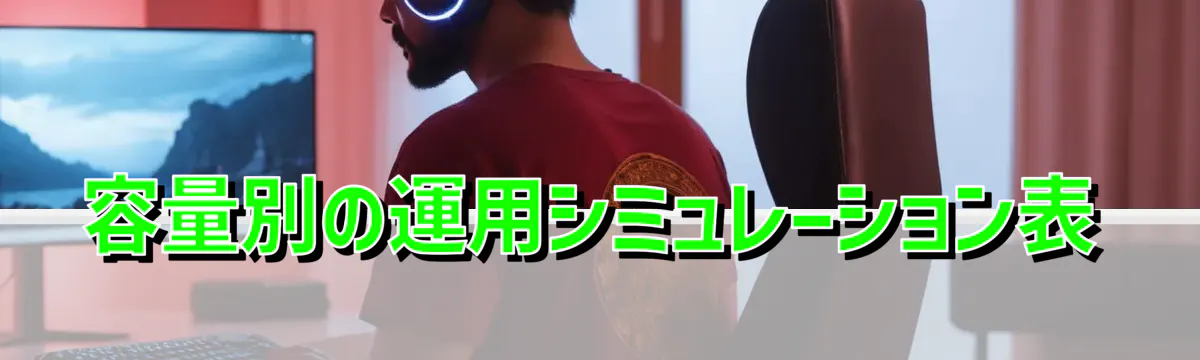 容量別の運用シミュレーション表