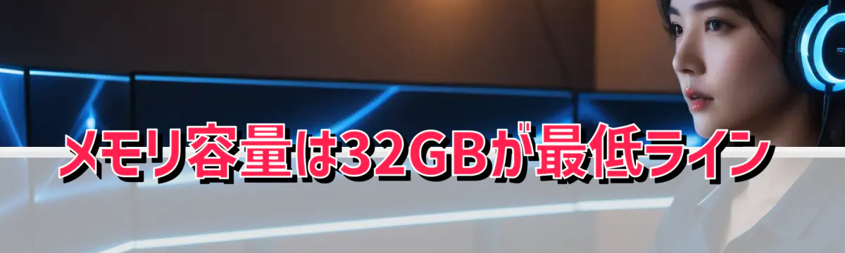 メモリ容量は32GBが最低ライン