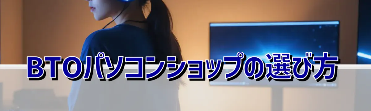 BTOパソコンショップの選び方