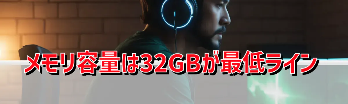 メモリ容量は32GBが最低ライン