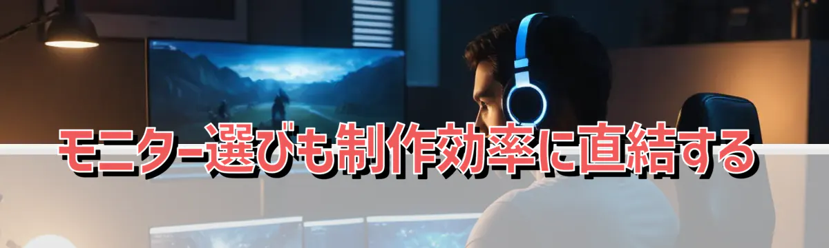 モニター選びも制作効率に直結する
