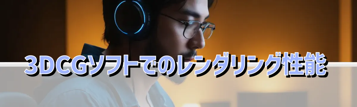 3DCGソフトでのレンダリング性能