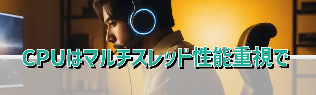 CPUはマルチスレッド性能重視で