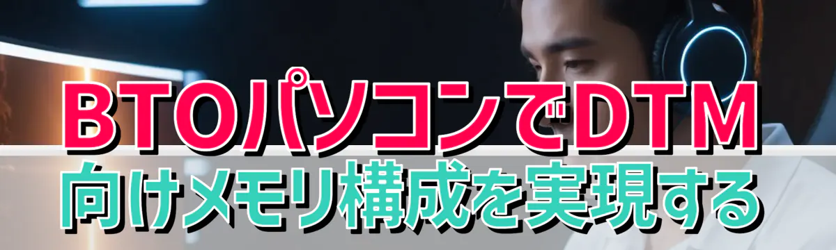 BTOパソコンでDTM向けメモリ構成を実現する