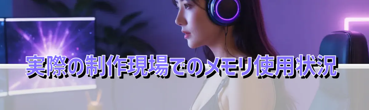 実際の制作現場でのメモリ使用状況