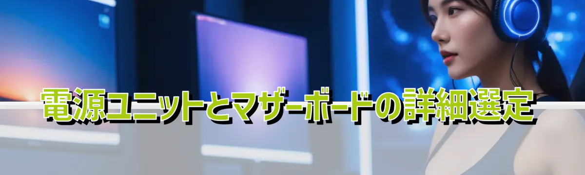 電源ユニットとマザーボードの詳細選定