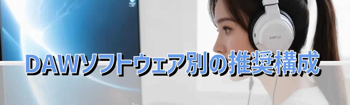 DAWソフトウェア別の推奨構成