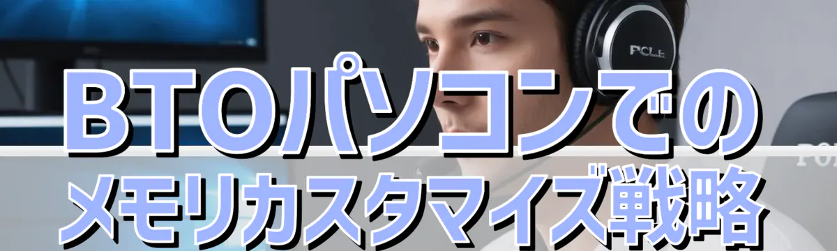 BTOパソコンでのメモリカスタマイズ戦略