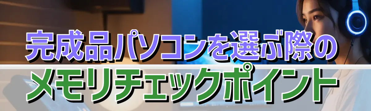完成品パソコンを選ぶ際のメモリチェックポイント