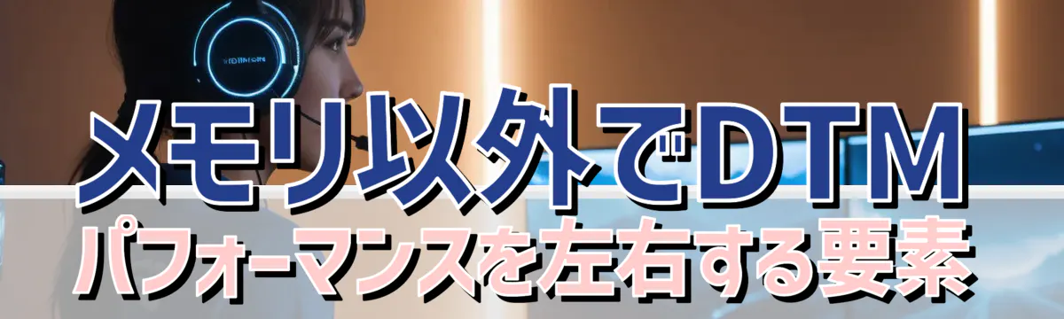 メモリ以外でDTMパフォーマンスを左右する要素