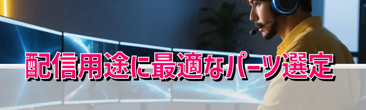 配信用途に最適なパーツ選定