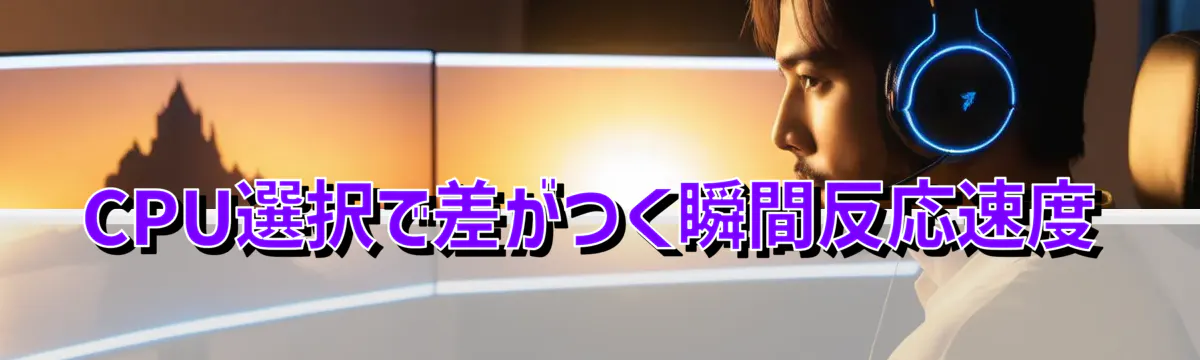 CPU選択で差がつく瞬間反応速度