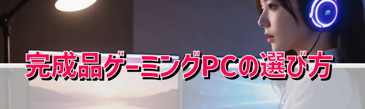完成品ゲーミングPCの選び方