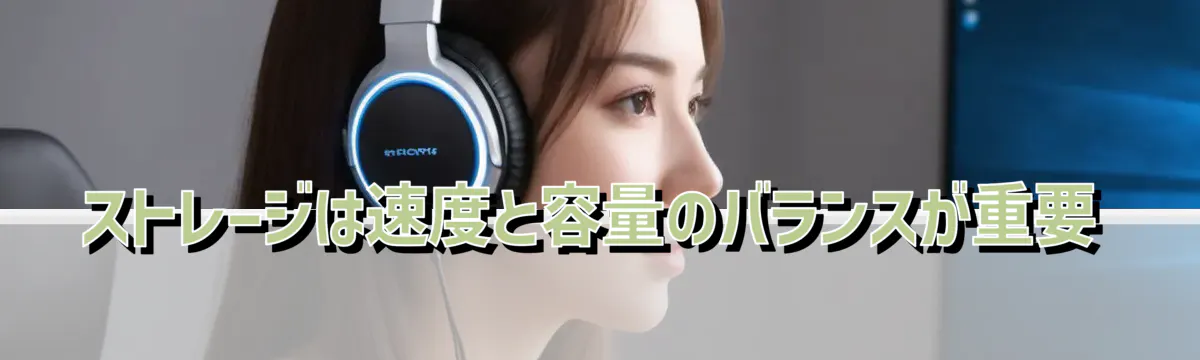 ストレージは速度と容量のバランスが重要